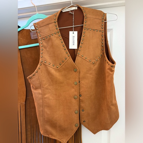 Leather Fringe Vest Bundle – Boho Western Festival Style Spell & The Gypsy - Picture 5 of 10